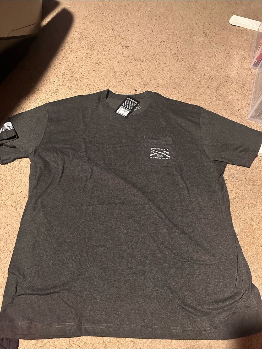 Grunt Style Charcoal Gray Short Sleeve Graphic Tee
